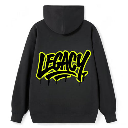 Bold typography design - "LEGACY" - what you leave behind, lasting impact - Classic Pullover Hoodie - Black