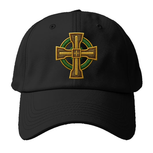 Durrow Cross - Baseball Cap For Big Heads - Black