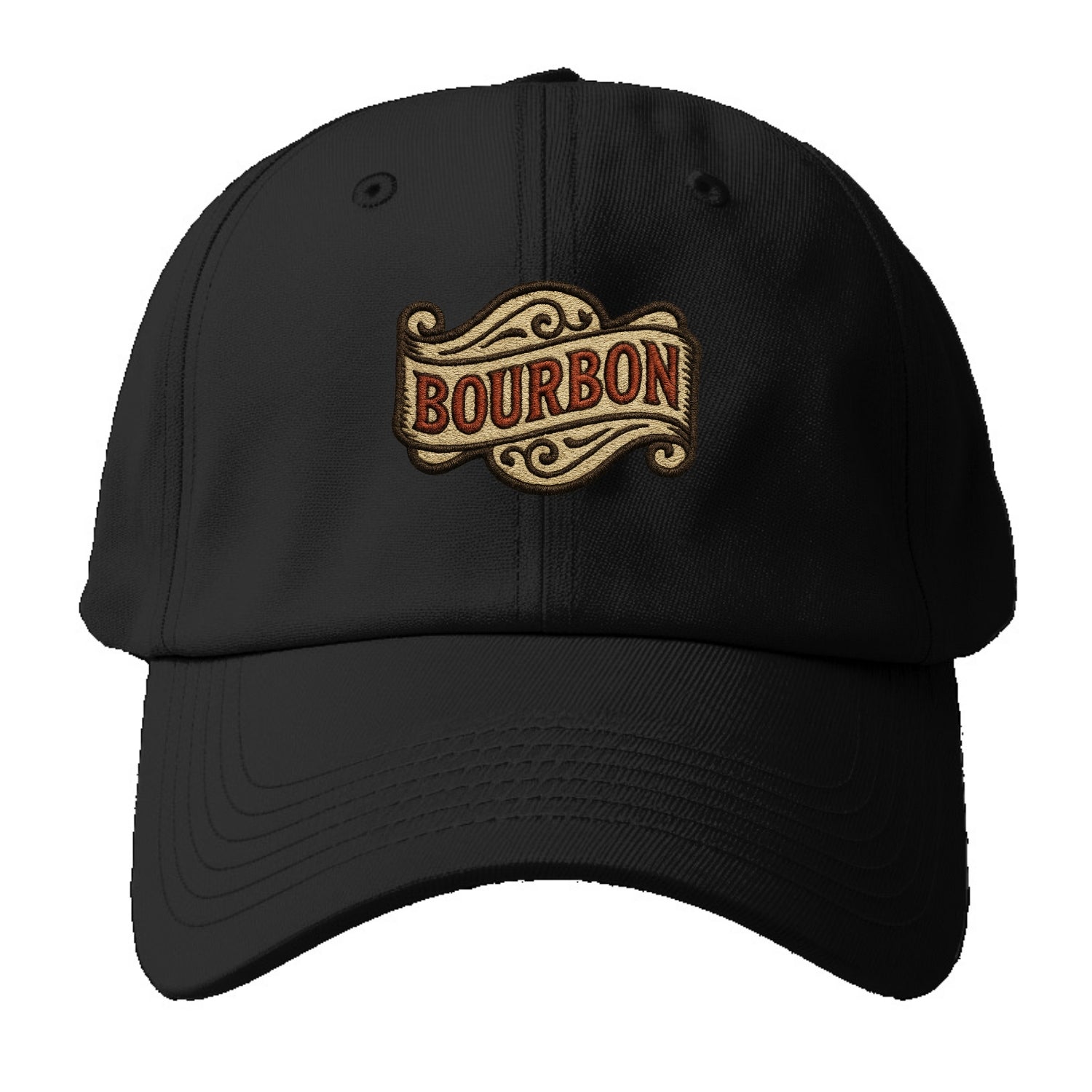Bourbon Label  - Baseball Cap - Black