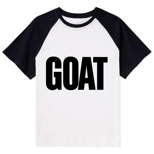Bold typography design - GOAT - greatest of all time - Contrast Raglan T-shirt