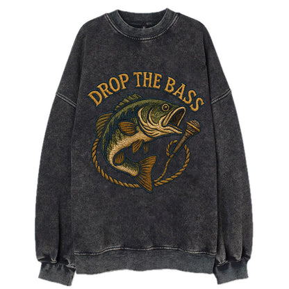 Drop The Bass  - Vintage Sweatshirt - Black