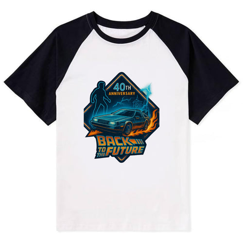 Back To The Future 40th Anniversary 2 - Contrast Raglan T-shirt