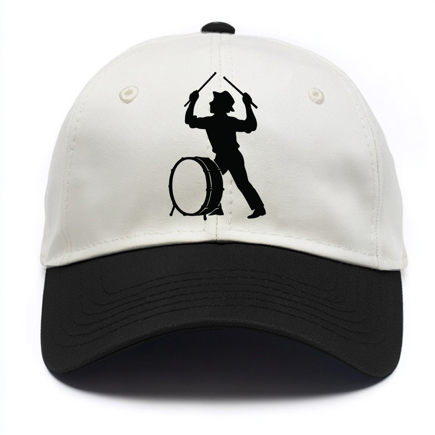 Drummer with drumsticks raised high - Two Tone Cap - Black