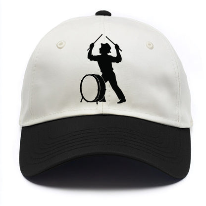 Drummer with drumsticks raised high - Two Tone Cap - Black