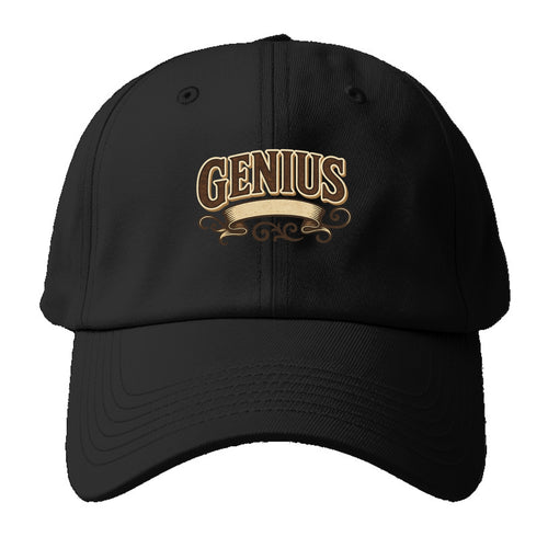 Bold typography design - GENIUS - exceptional intelligence, - Baseball Cap For Big Heads