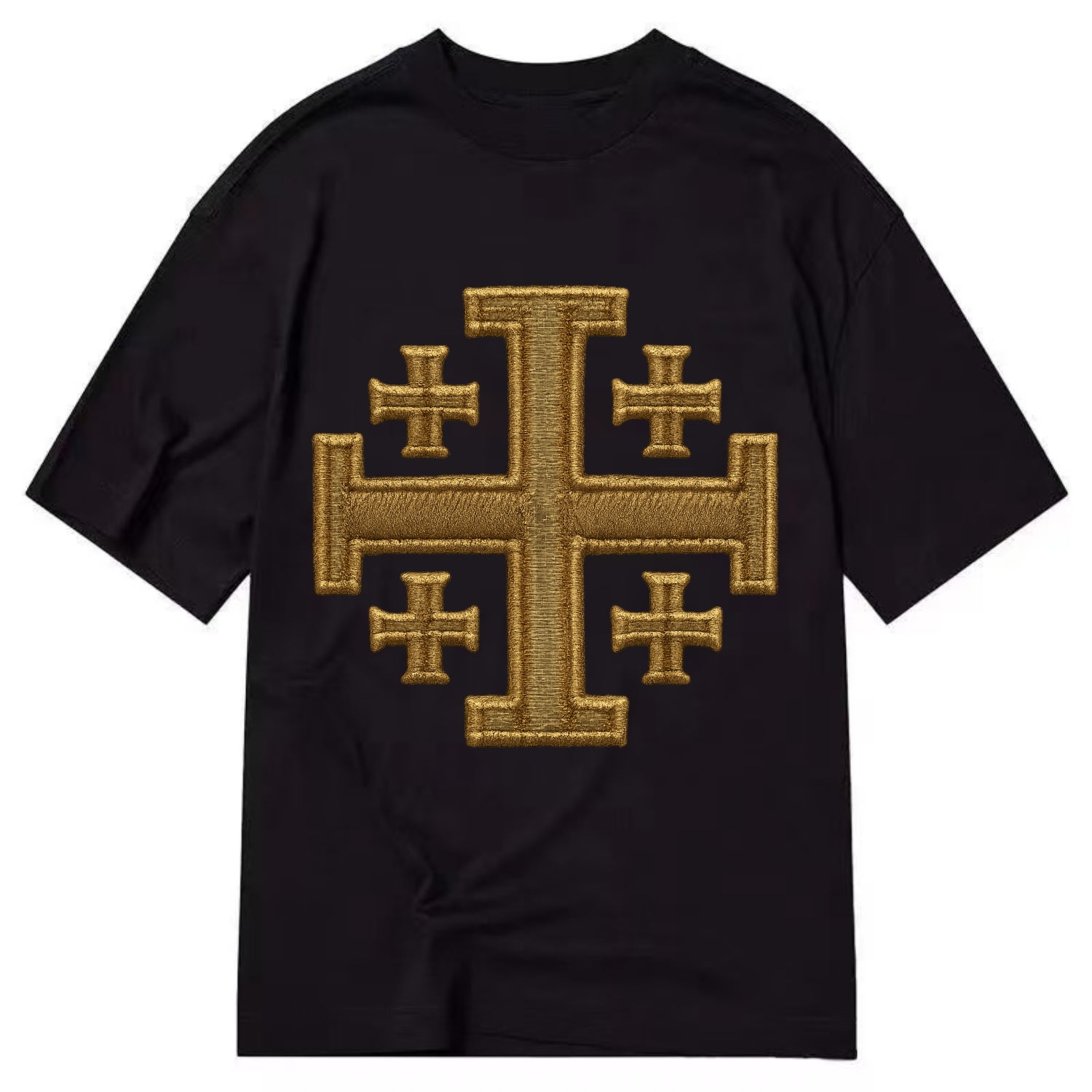 Jerusalem Cross  - Classic T-shirt - Black