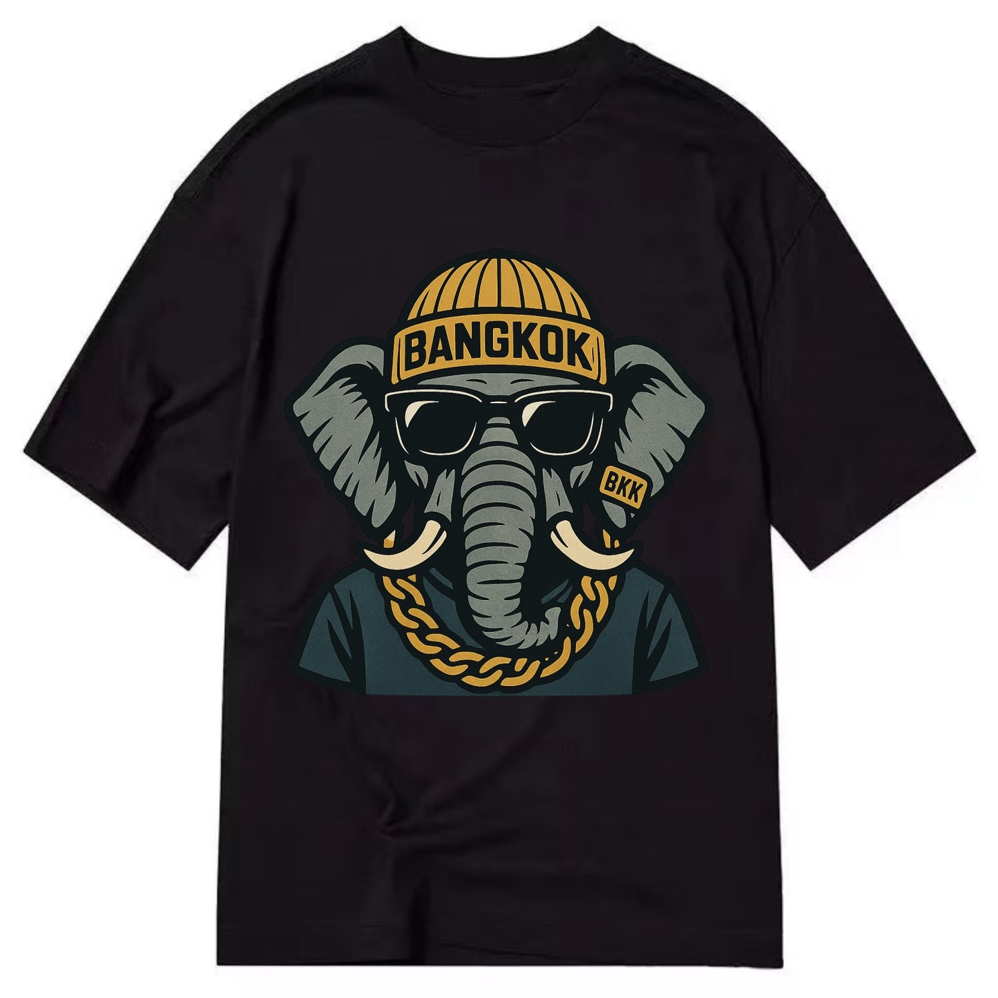 Bangkok Elephant - Classic T-shirt - Black