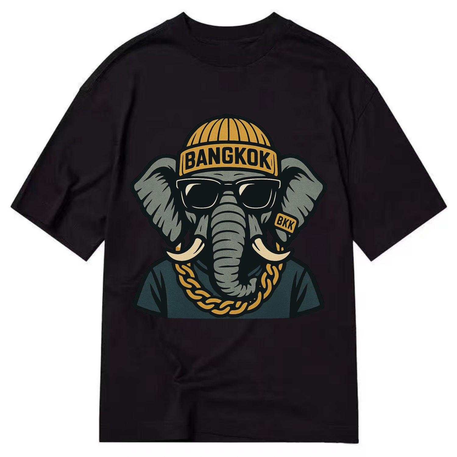 Bangkok Elephant - Classic T-shirt - Black