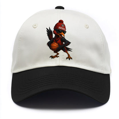 Houston Roadrunner wearing Rockets beanie with launch pad patch and wayfarer - Two Tone Cap - Black