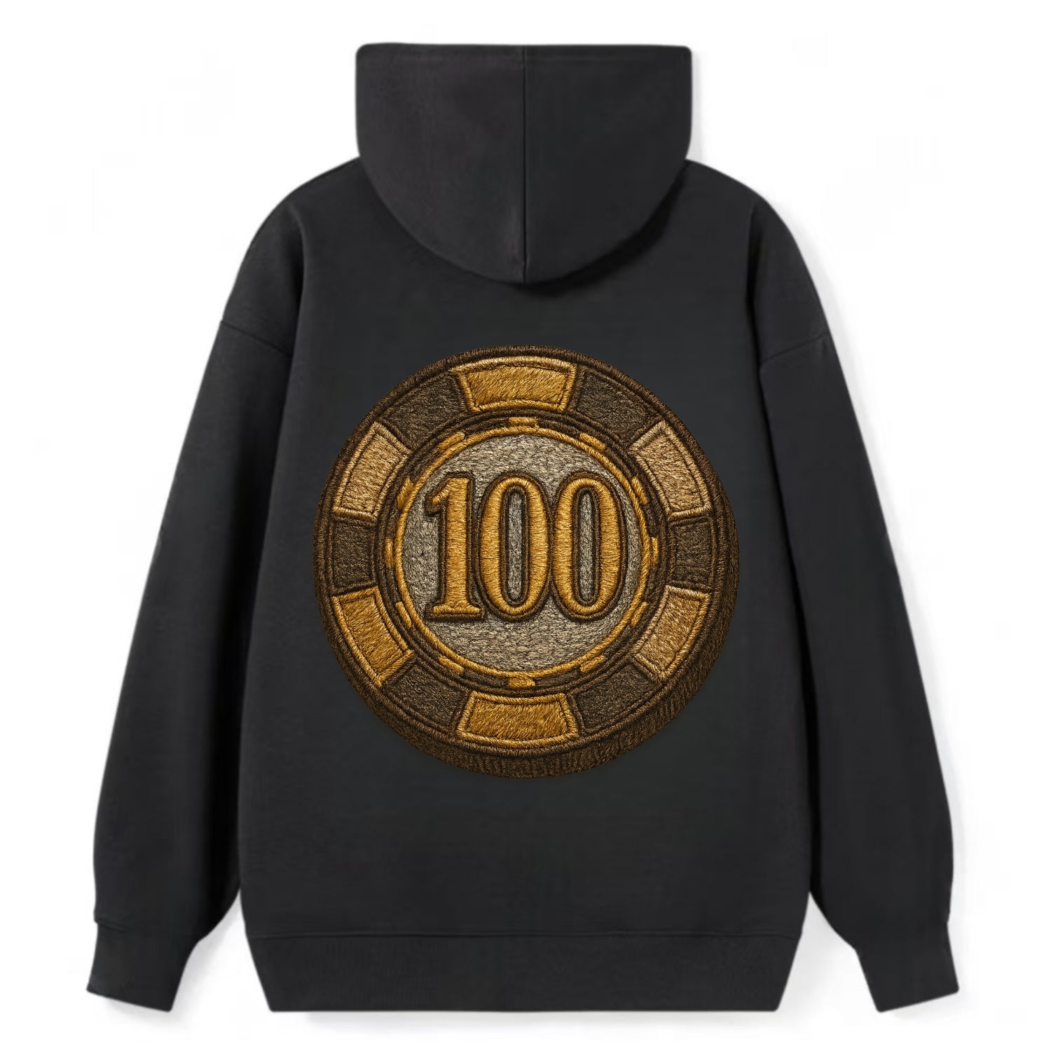 Poker Chip  - Classic Pullover Hoodie - Black