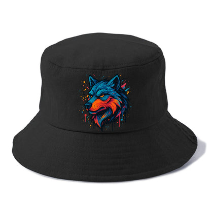 Velvet Wolf Royal  - Bucket Hat - Black