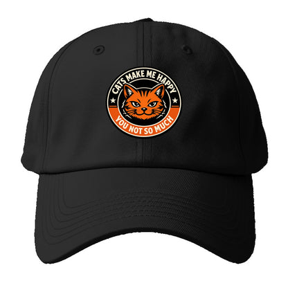 Joyful Whiskers Emblem - Baseball Cap - Black