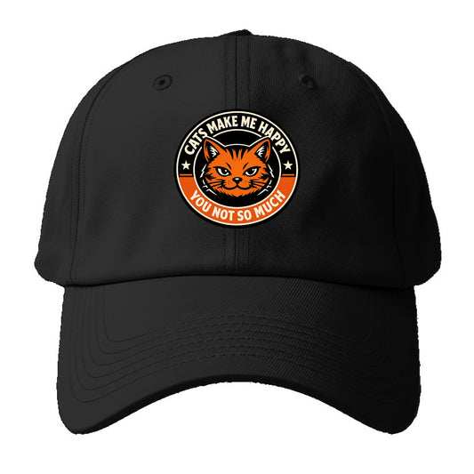 Joyful Whiskers Emblem - Baseball Cap - Black