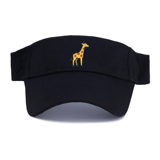 Giraffe - Yellow with brown patches flat side profile - Visor - Black
