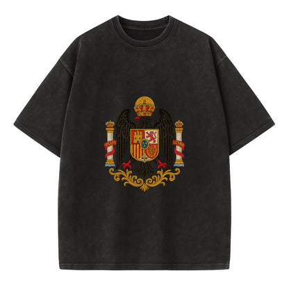 Imperial Eagle Of Spain Crest - Vintage T-shirt - Black