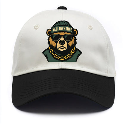 Yellowstone Bear - Two Tone Cap - Black