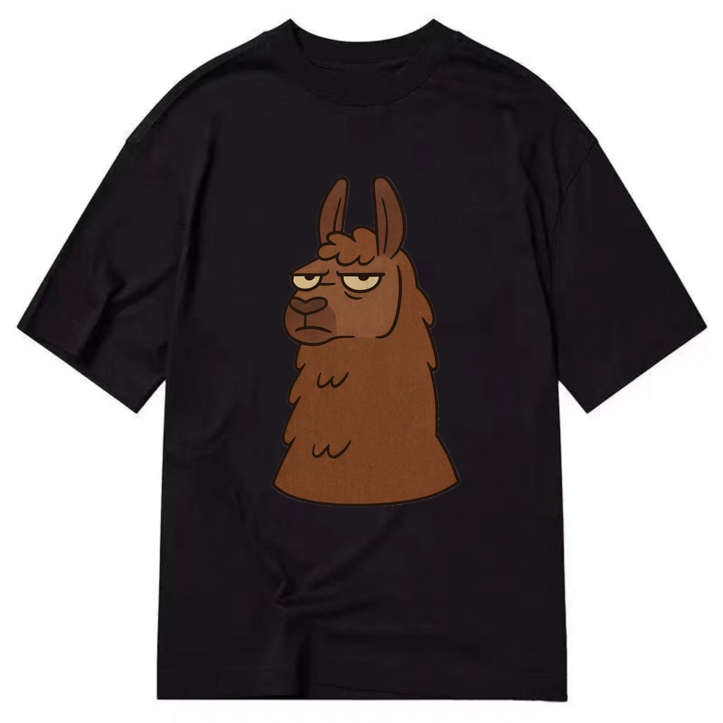 The Llama Judging Silently - Classic T-shirt - Black