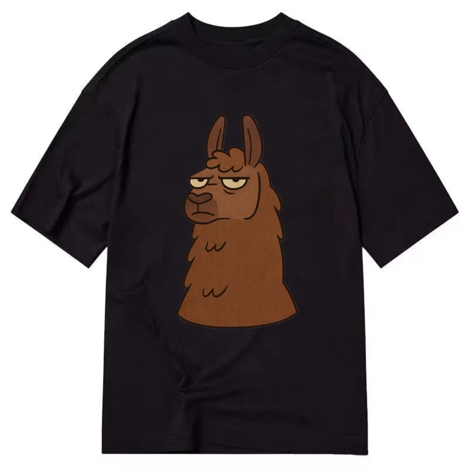 The Llama Judging Silently - Classic T-shirt - Black