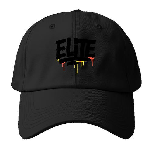 Bold typography design - ELITE - top tier, highest level - Baseball Cap