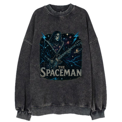 Spaceman Constellation - Vintage Sweatshirt - Black