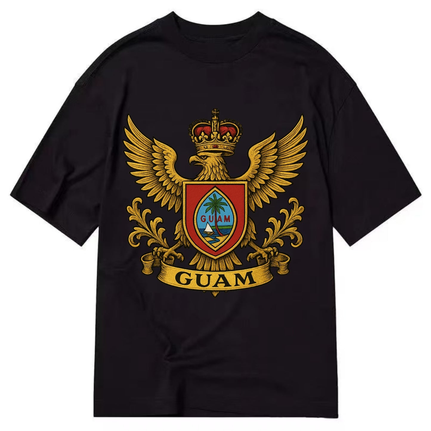 Guam Heritage Badge  - Classic T-shirt - Black