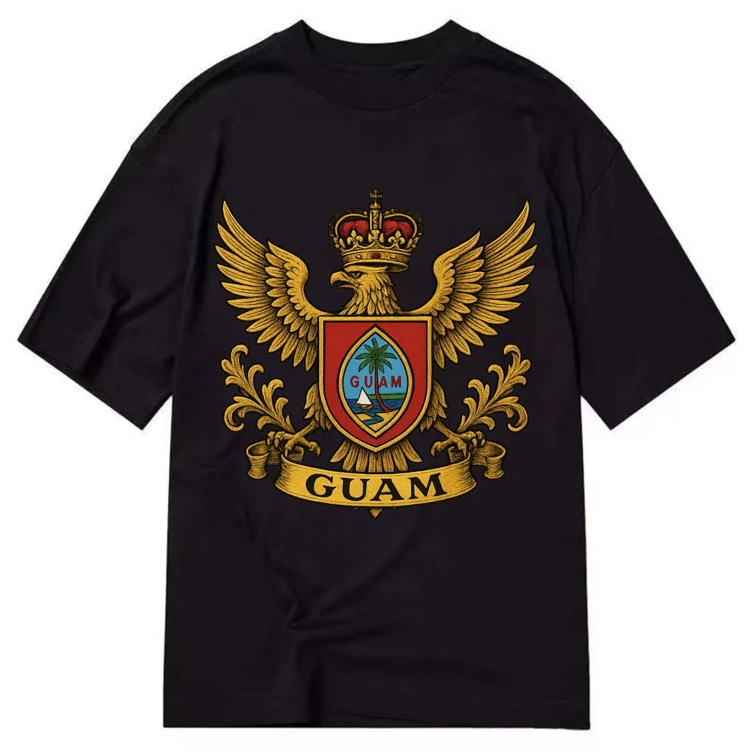 Guam Heritage Badge  - Classic T-shirt - Black