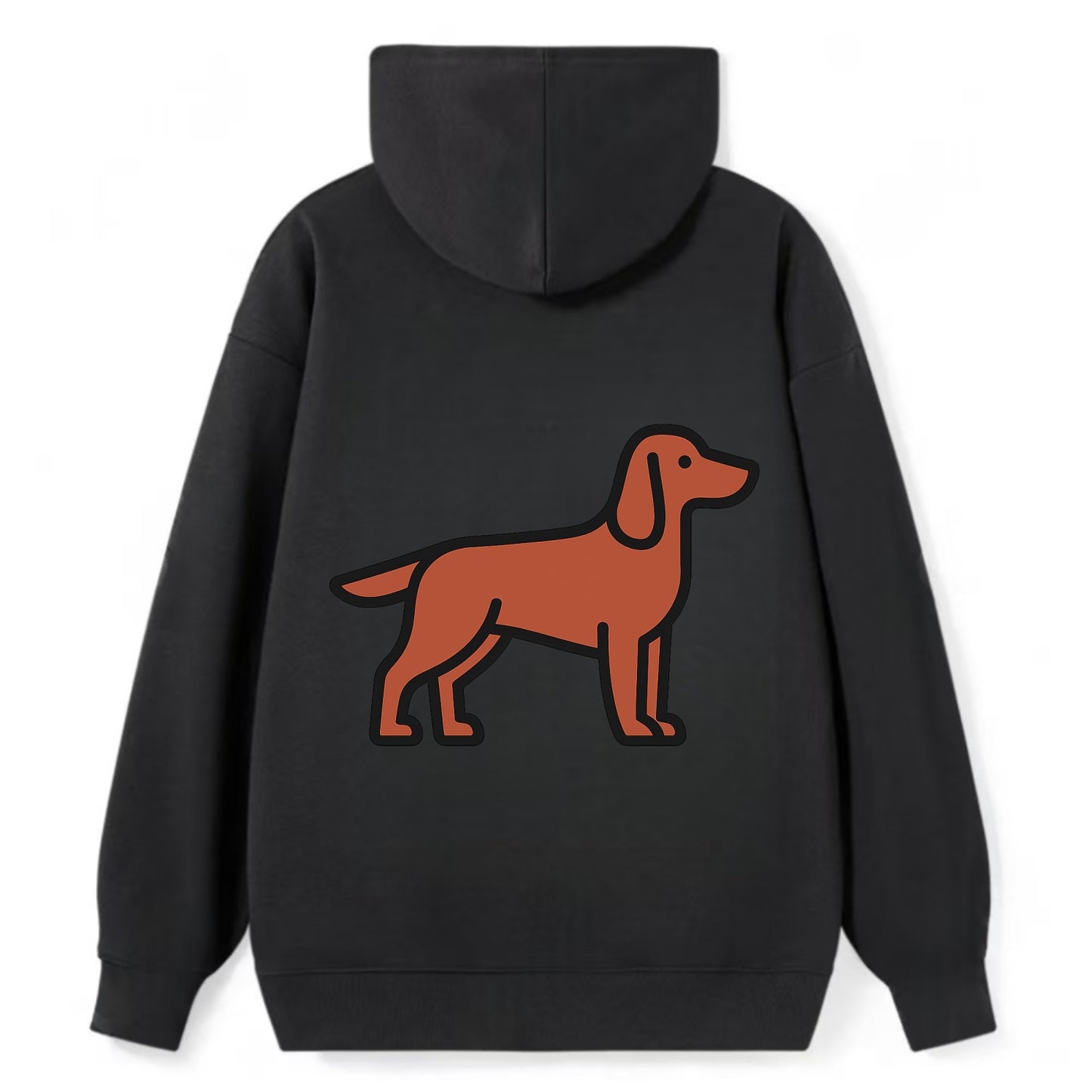 Irish Setter - Red/chestnut flat side profile - Classic Pullover Hoodie - Black