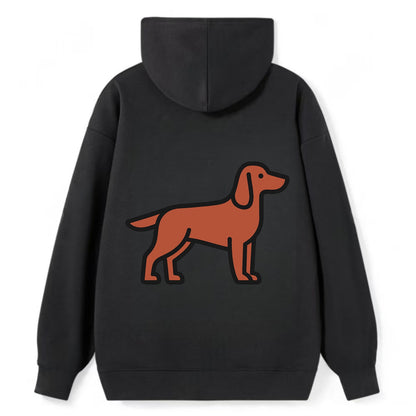 Irish Setter - Red/chestnut flat side profile - Classic Pullover Hoodie - Black