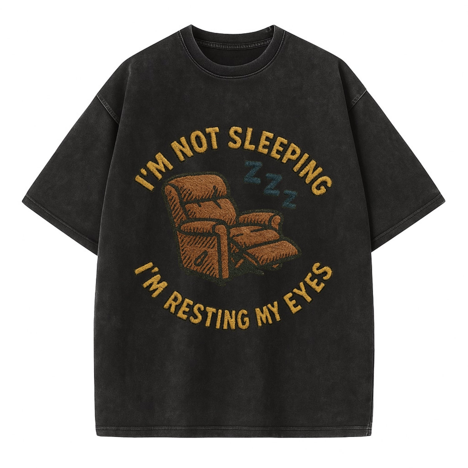I'm Not Sleeping I'm Resting My Eyes  - Vintage T-shirt - Black