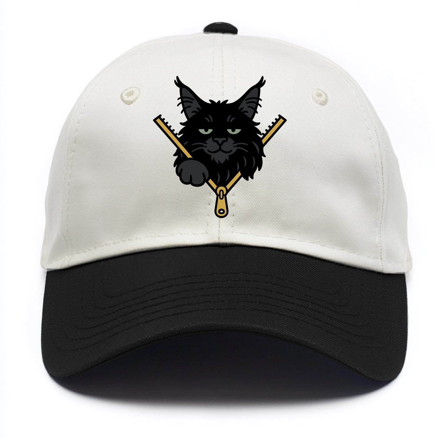 Black Maine Coon - Two Tone Cap - Black