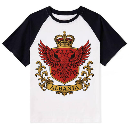 Albania Heritage Badge  - Contrast Raglan T-shirt