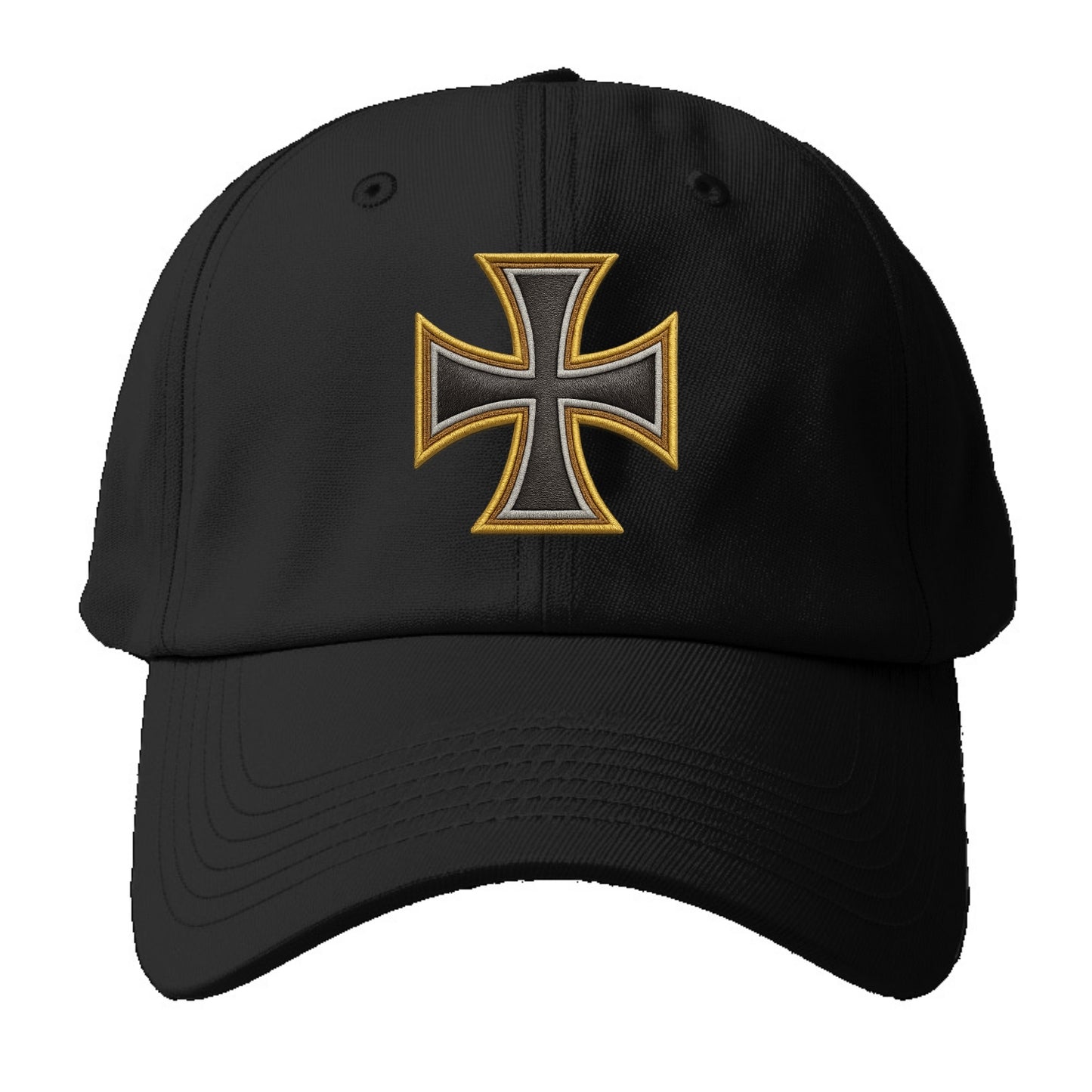 Teutonic Cross  - Baseball Cap For Big Heads - Black