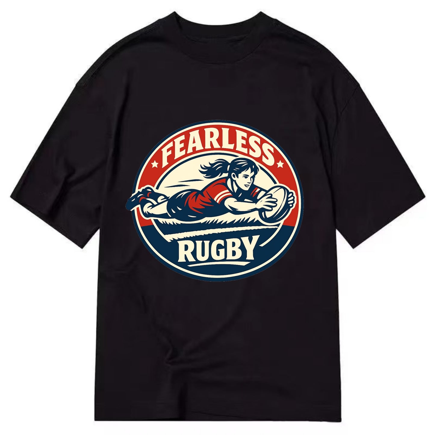 Fearless Try Scorer Emblem - Classic T-shirt - Black