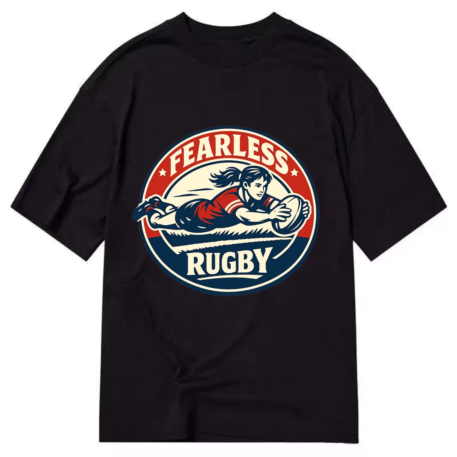 Fearless Try Scorer Emblem - Classic T-shirt - Black