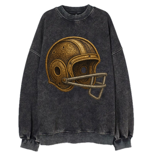 Football Helmet  - Vintage Sweatshirt