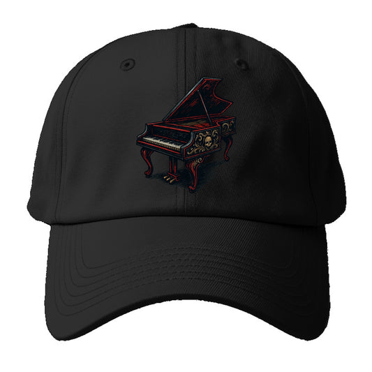 Harpsichord with baroque decorative styling - Baseball Cap - Black