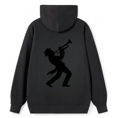 Trumpet player hitting high note - Classic Pullover Hoodie - Black