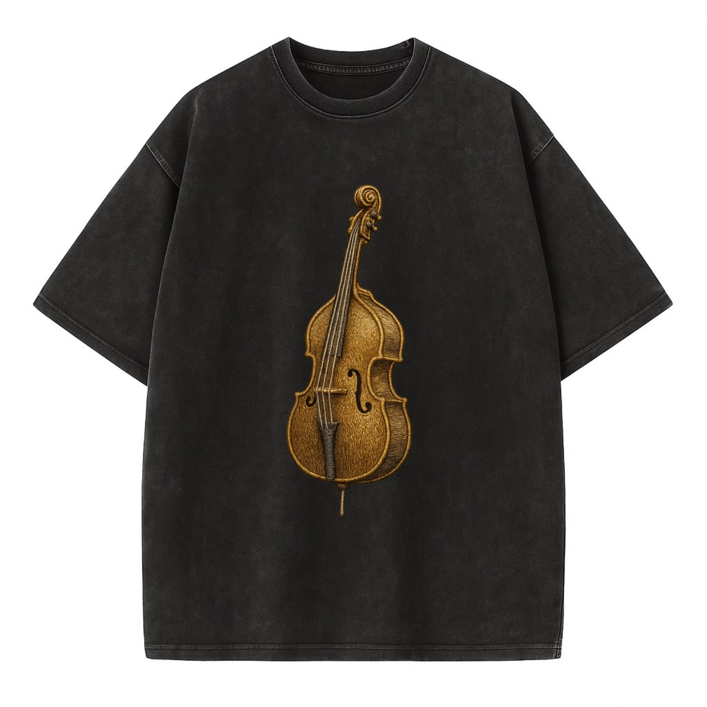 Acoustic Bass  - Vintage T-shirt - Black
