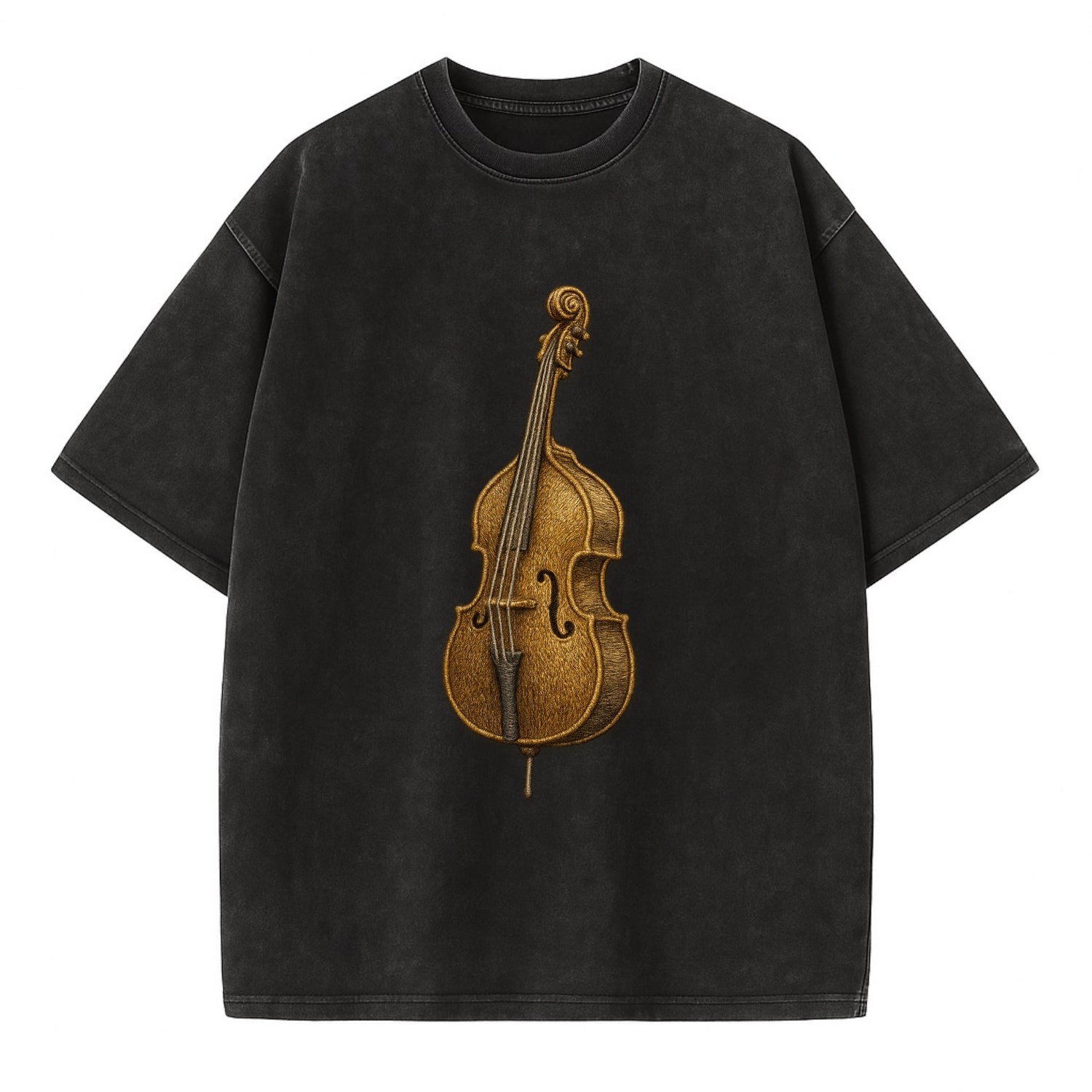 Acoustic Bass  - Vintage T-shirt - Black