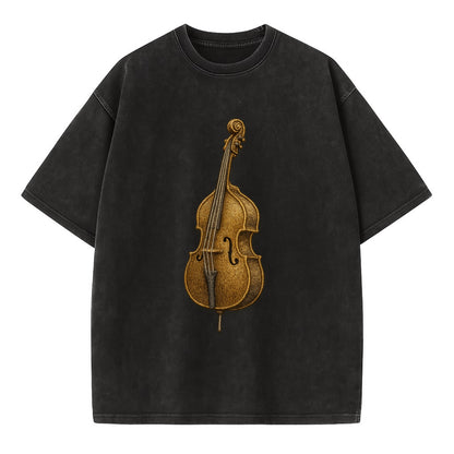 Acoustic Bass  - Vintage T-shirt - Black