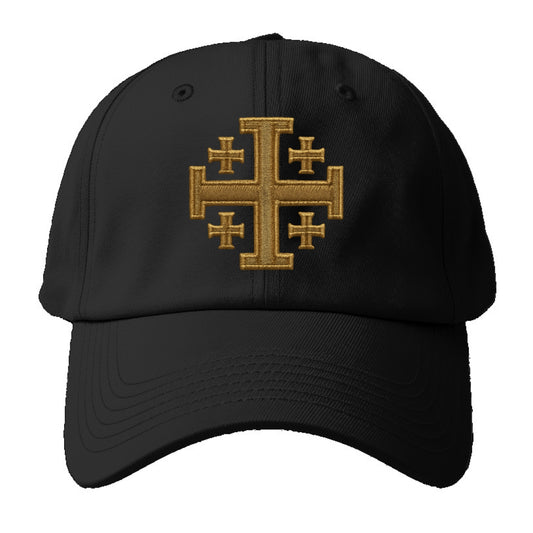 Jerusalem Cross  - Baseball Cap - Black