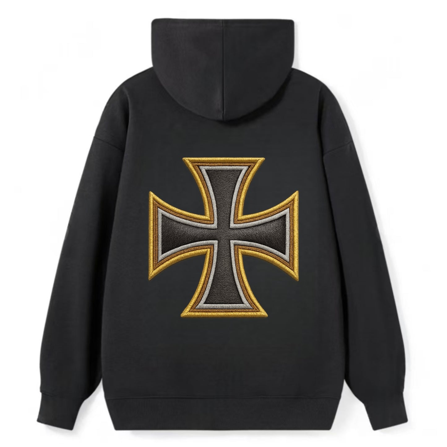 Teutonic Cross  - Classic Pullover Hoodie - Black