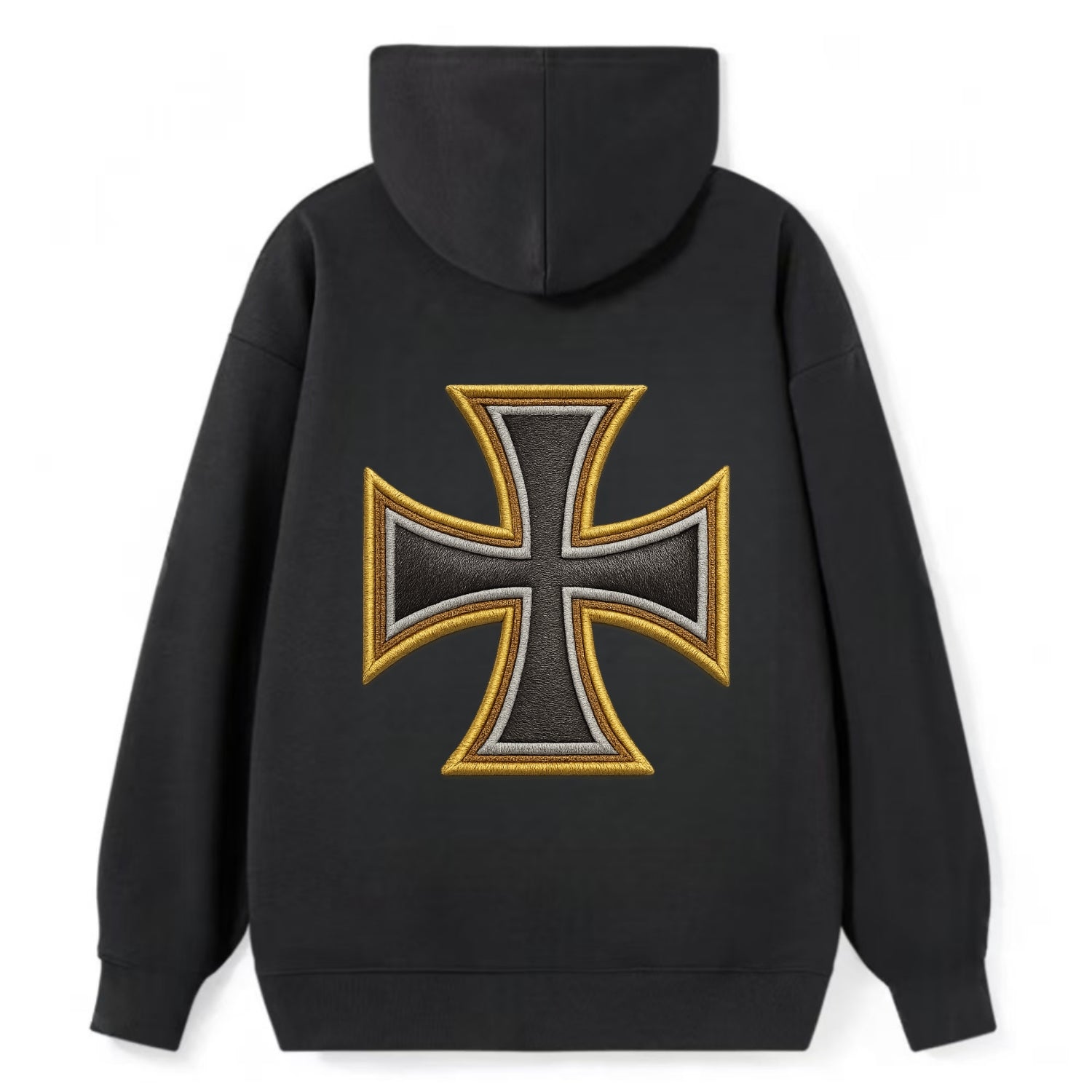 Teutonic Cross  - Classic Pullover Hoodie - Black