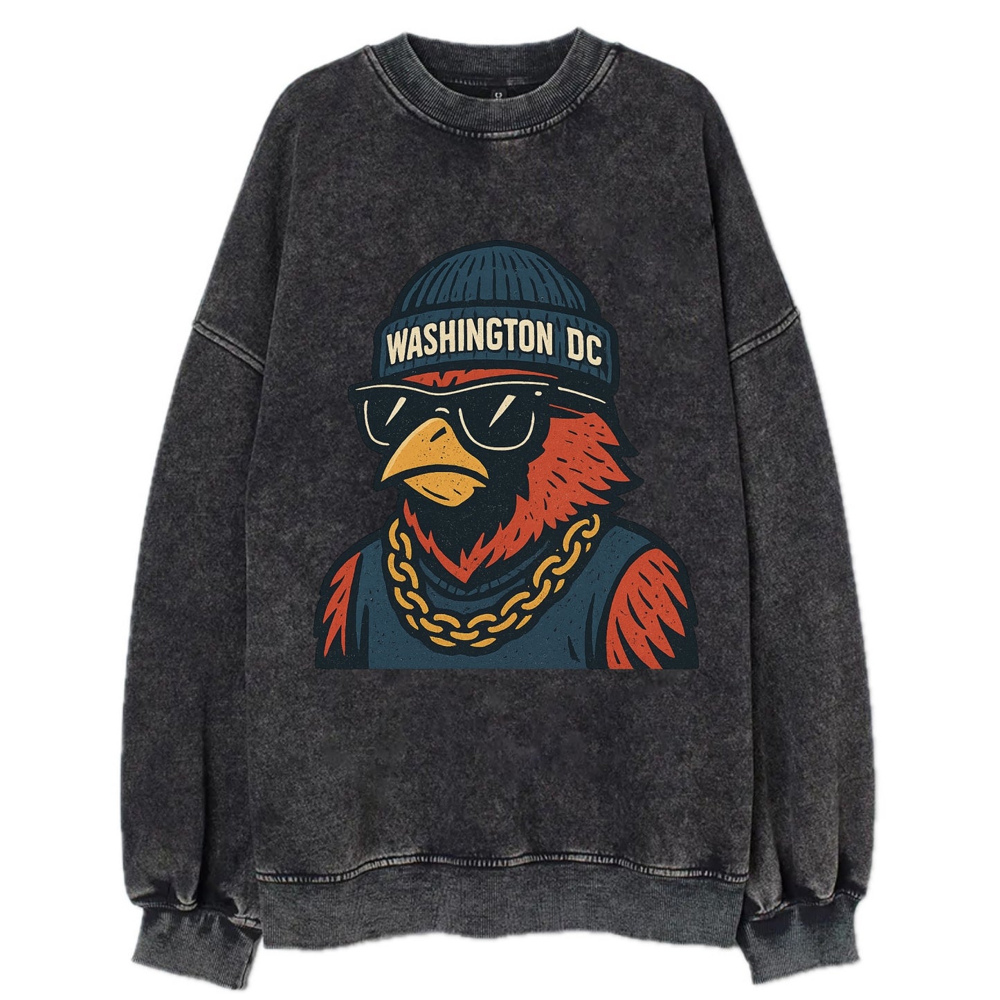 "cardinal" "washington Dc" "dc" "navy" "us East" - Vintage Sweatshirt - Black