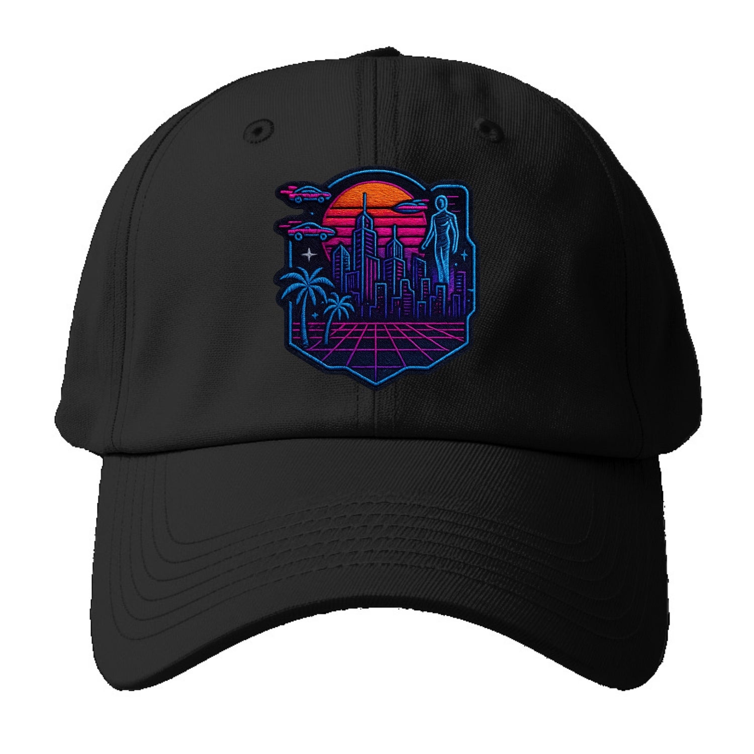 Cyberpunk City - Baseball Cap - Black