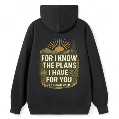 Jeremiah 29:11 Sunrise - Classic Pullover Hoodie - Black