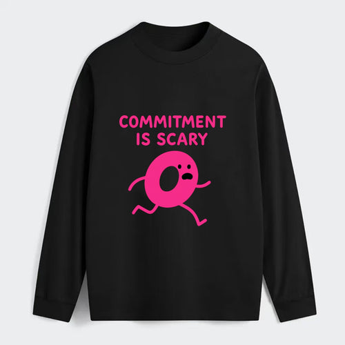COMMITMENT IS SCARY | Terrified ring running away - Classic Long Sleeve Shirt
