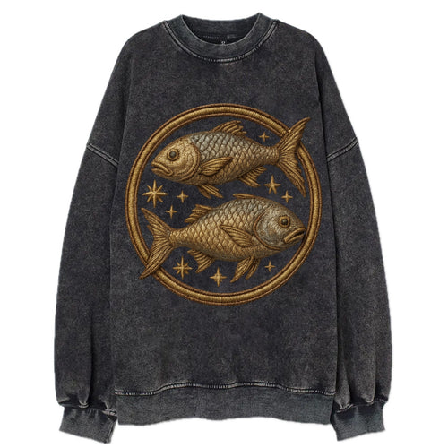 Pisces Fish  - Vintage Sweatshirt