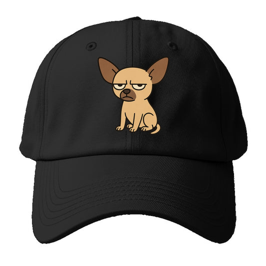 The Chihuahua Judging Silently - Baseball Cap For Big Heads - Black