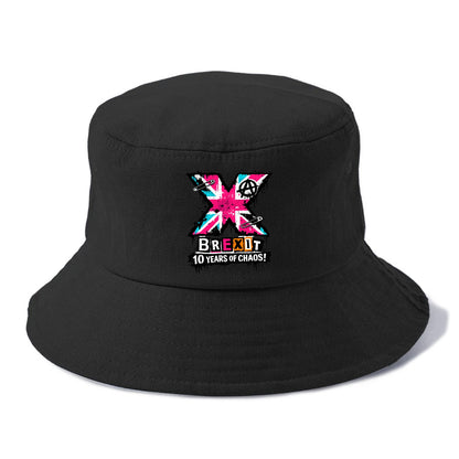X YEARS | Roman numeral X massive | Union Jack fill pattern | Bold statement design | - Bucket Hat - Black